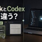 ChatGPT WorkとCodexの違いを表したサムネイル